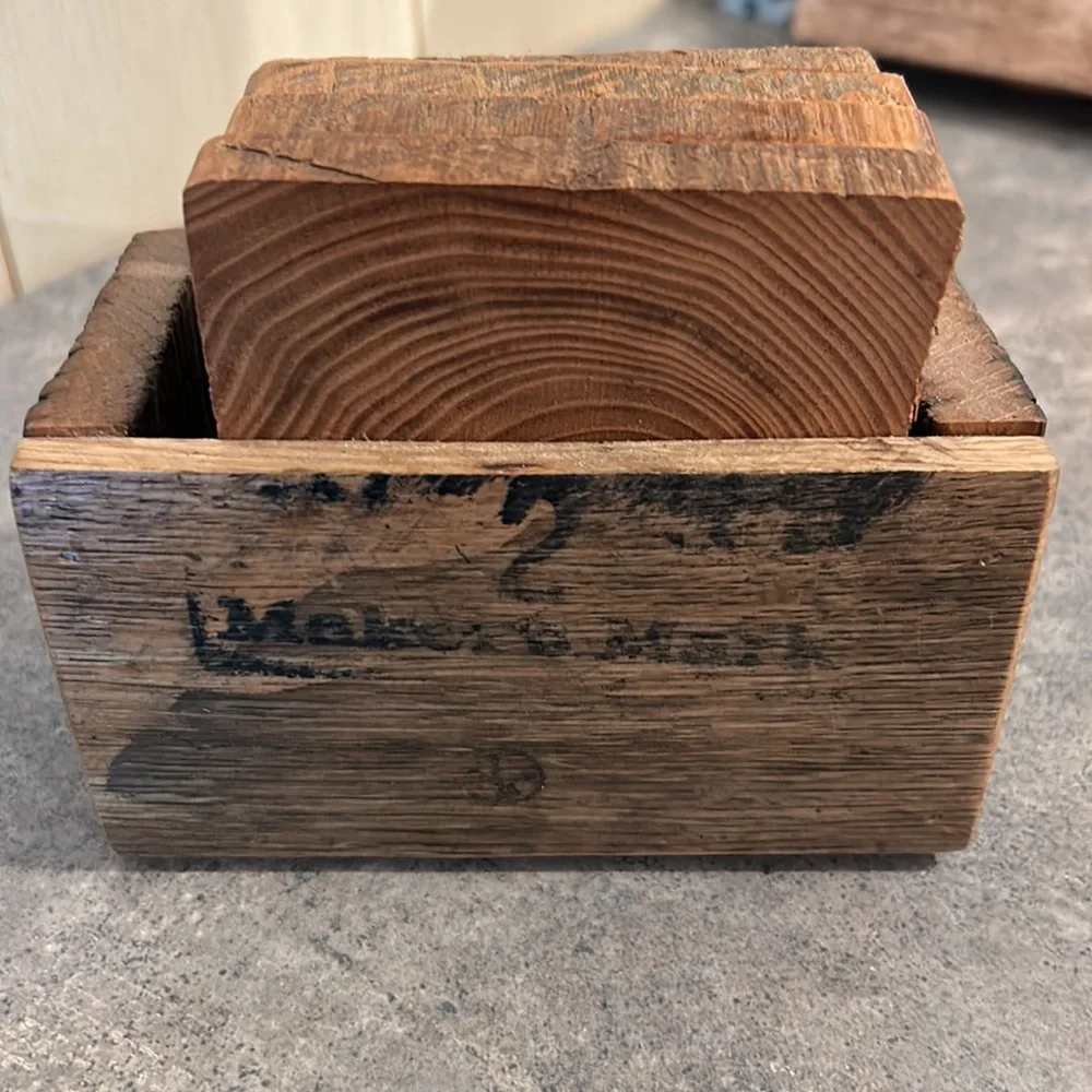 Makers Mark Bourbon Barrel Coasters - Picture 2 of 3